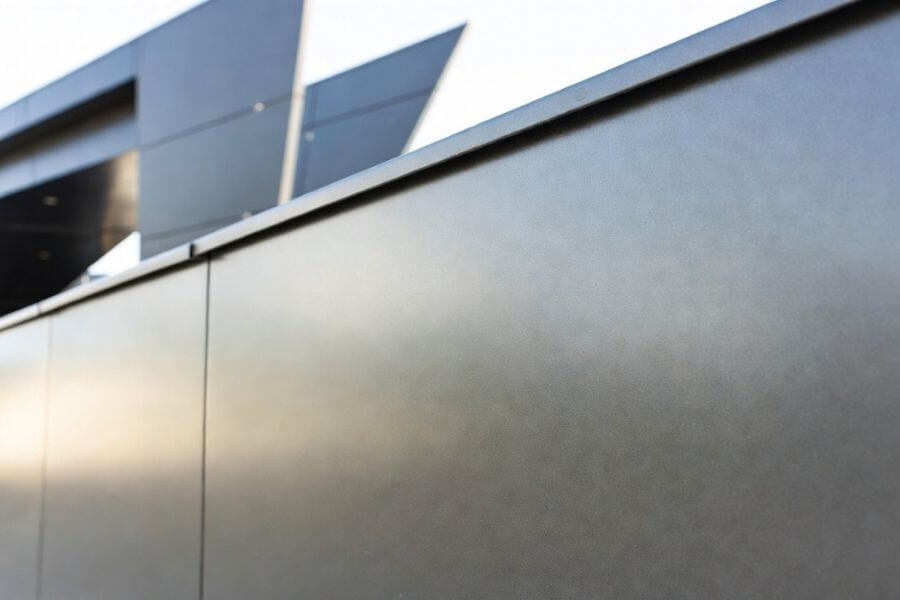 smooth façade surface achieved with proper ACM panel thickness and manufacturing quality smooth façade surface achieved with proper ACM panel thickness and manufacturing quality