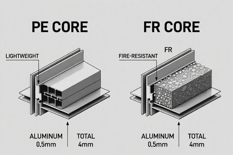 pe vs fr core comparison in mcm panels for fire rated facade systems pe vs fr core comparison in mcm panels for fire rated facade systems
