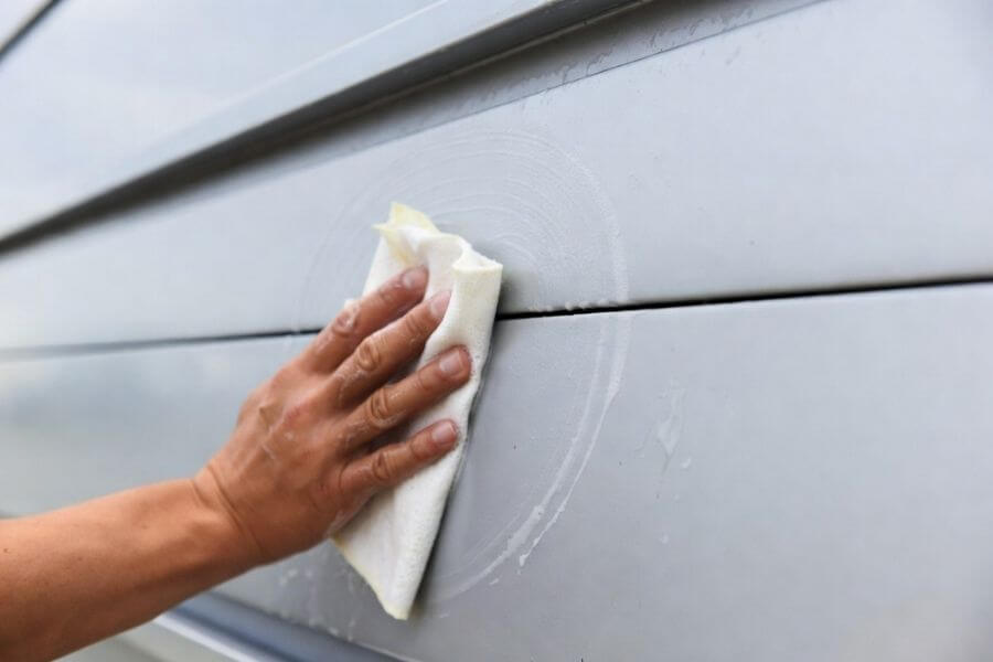 clean aluminum composite panels using mild detergent and soft cloth safely