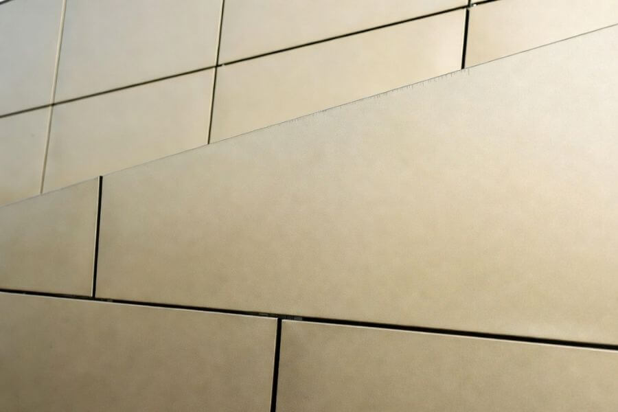 anodized ACP metallic finish appearance on building facade