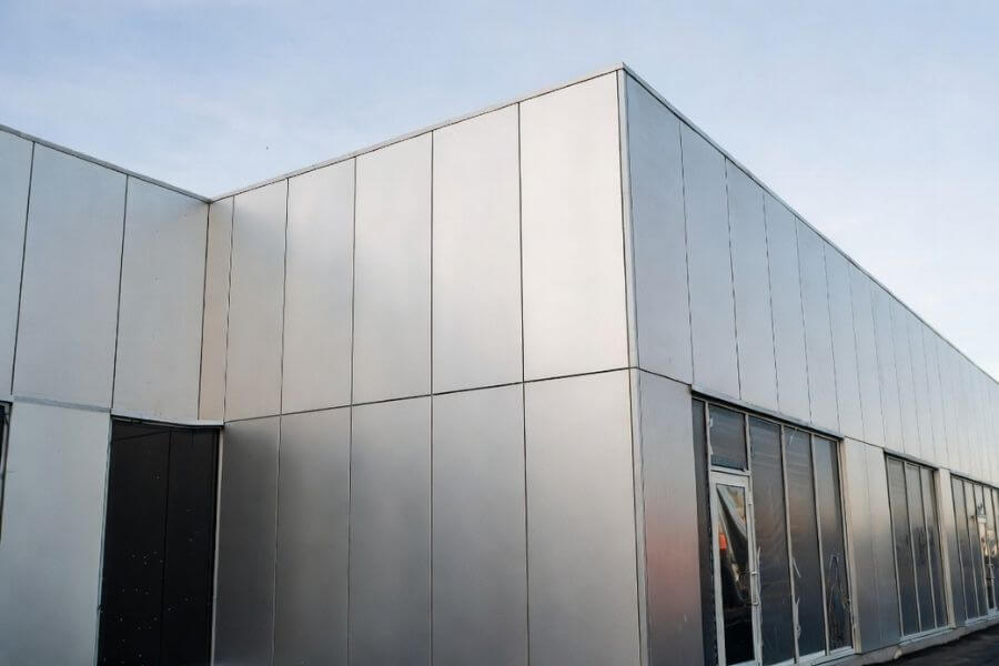 large scale ACP facade project with PVDF panels and consistent color