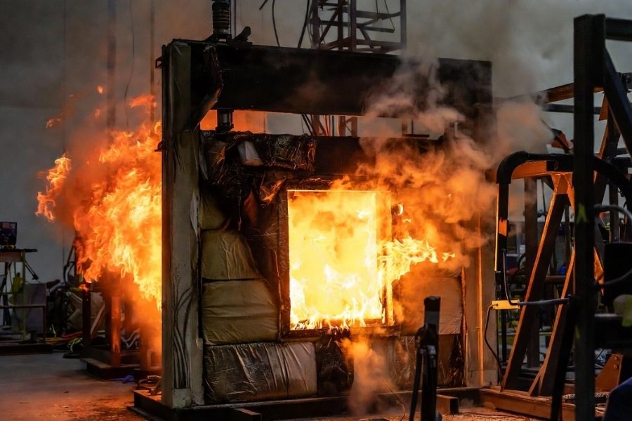 nfpa 285 fire test for acm cladding system evaluating vertical flame spread nfpa 285 fire test for acm cladding system evaluating vertical flame spread
