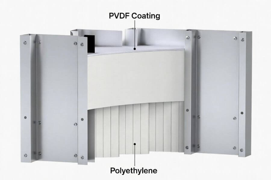 aluminum composite panel coating structure PVDF layer graffiti resistance aluminum composite panel coating structure PVDF layer graffiti resistance