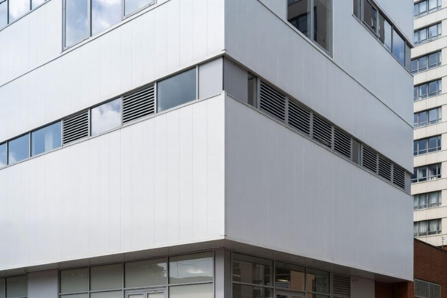 aluminum composite panel facade after graffiti removal commercial building project aluminum composite panel facade after graffiti removal commercial building project