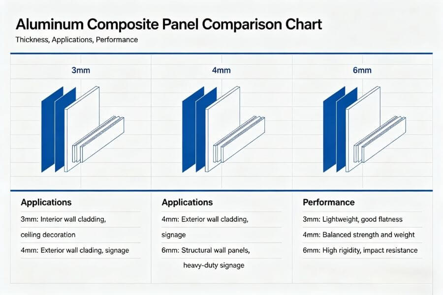 aluminum composite panel thickness structure showing layers and core material composition aluminum composite panel thickness structure showing layers and core material composition