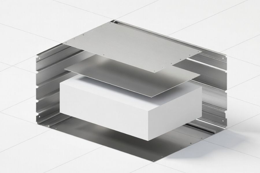 aluminum composite panel thickness structure showing layers and core material composition aluminum composite panel thickness structure showing layers and core material composition