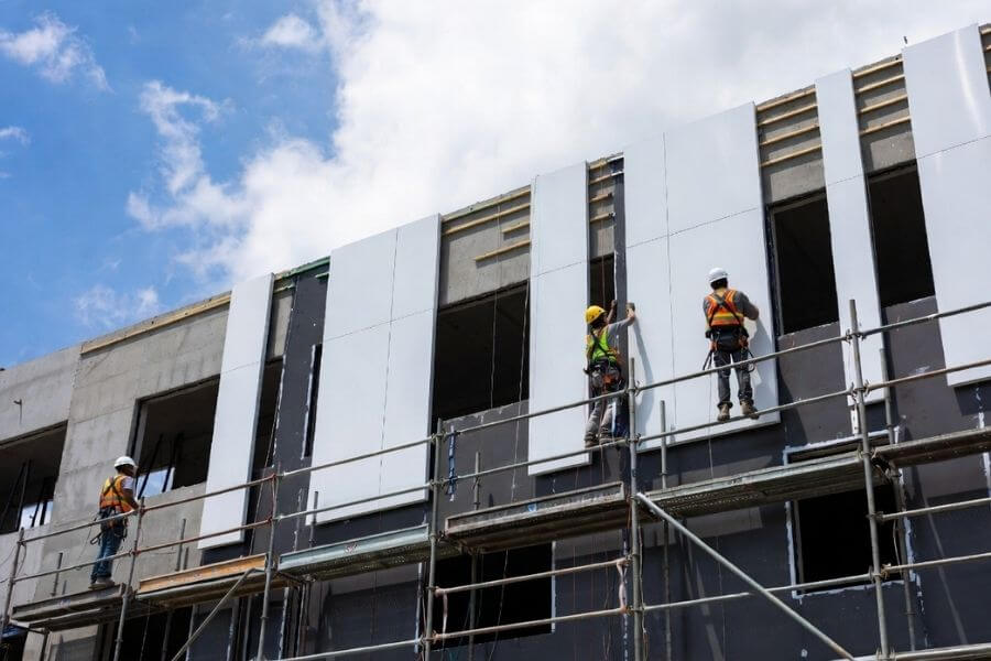 installation of aluminum composite panel facade with different panel thickness and support system installation of aluminum composite panel facade with different panel thickness and support system