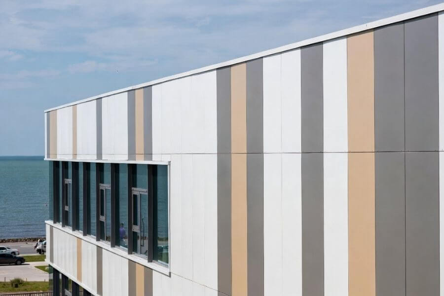 real project aluminum composite panel facade showing thickness selection in coastal building real project aluminum composite panel facade showing thickness selection in coastal building
