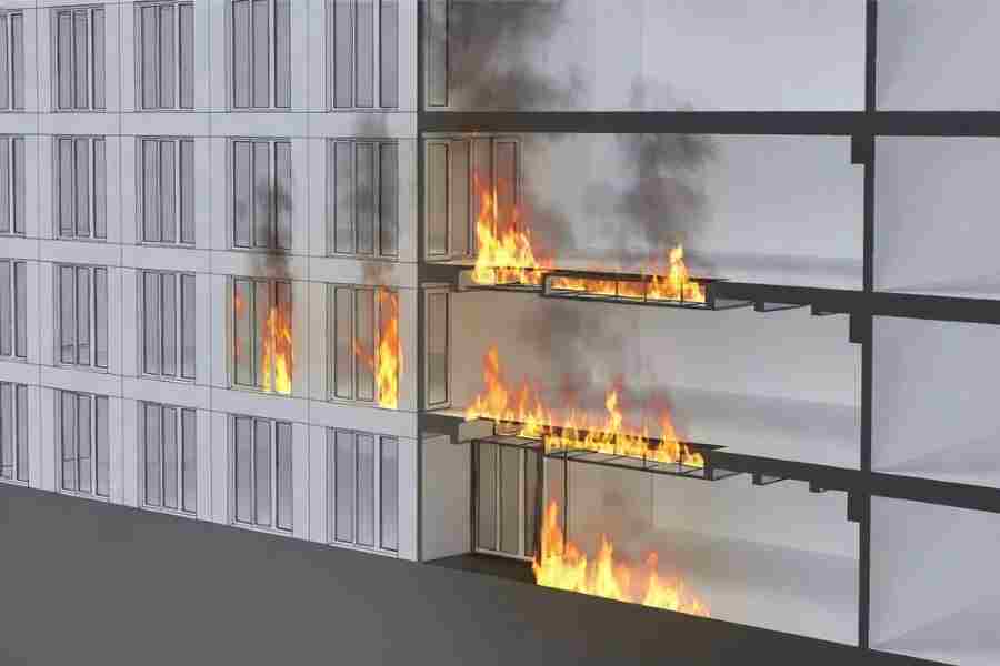 fire spread in façade cavity without NFPA 285 compliant wall system fire spread in façade cavity without NFPA 285 compliant wall system