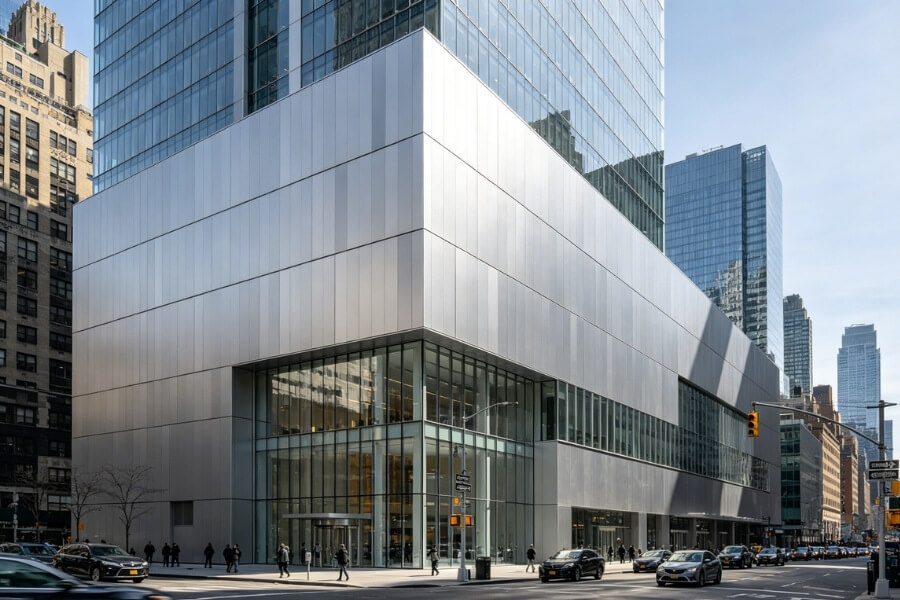 commercial building using PVDF coated aluminum composite panels for façade system commercial building using PVDF coated aluminum composite panels for façade system