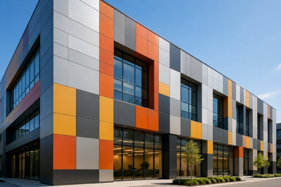 architectural facade design using aluminum composite panels with custom colors architectural facade design using aluminum composite panels with custom colors