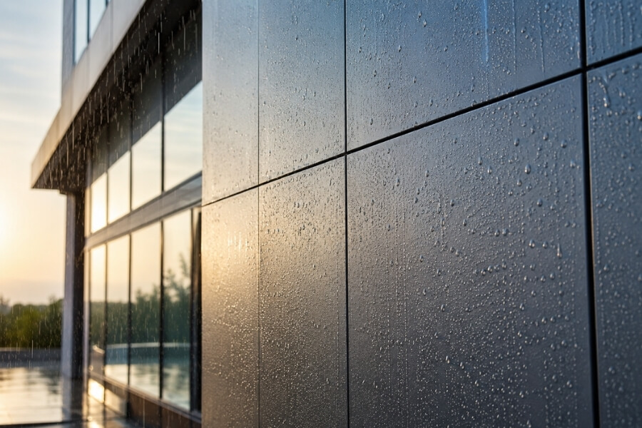 PVDF coated ACM facade panels with long-term weather resistance PVDF coated ACM facade panels with long-term weather resistance