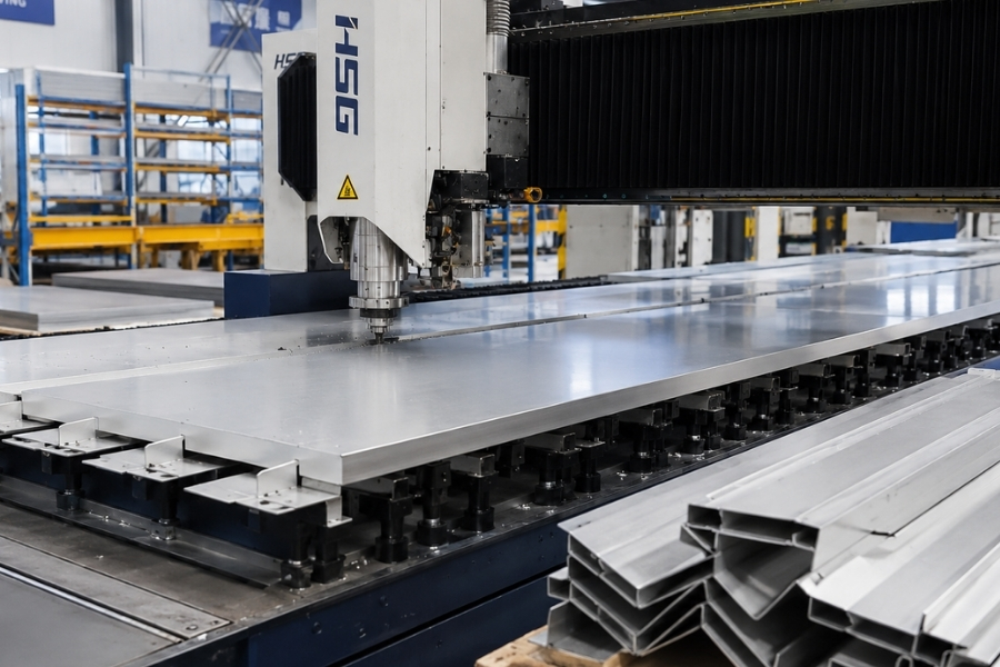 CNC fabrication process for architectural aluminum cladding panels CNC fabrication process for architectural aluminum cladding panels
