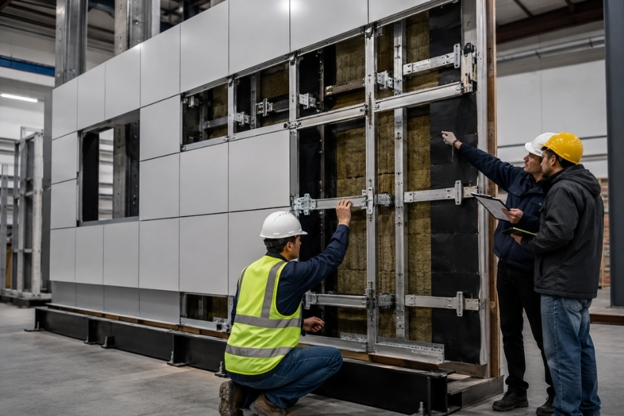 Full-scale ACM façade mock-up testing for NFPA 285 and installation coordination